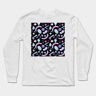 3D Shapes Background 4 Long Sleeve T-Shirt